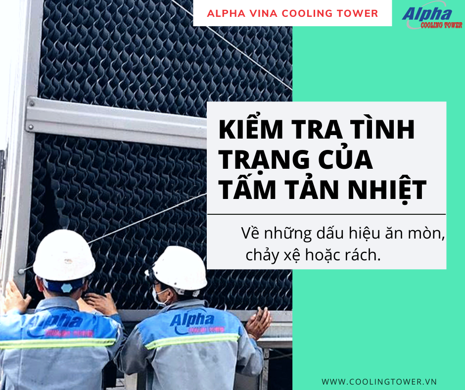 Tấm tản nhiệt tích tụ nhiều cáu cặn nên cần được kiểm tra cẩn thận