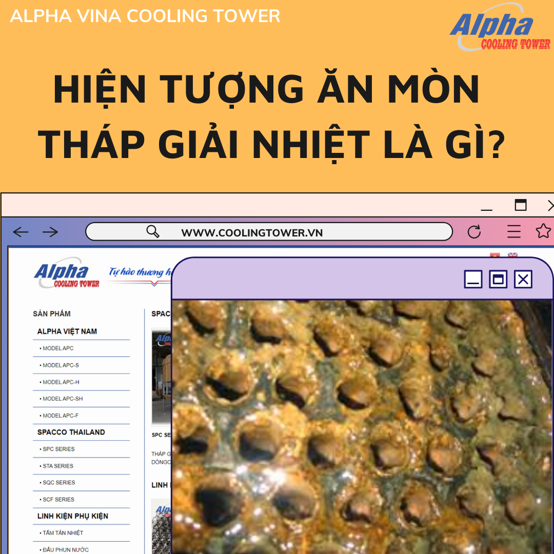 Ăn mòn tháp giải nhiệt là sự oxi hóa bề mặt kim loại